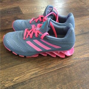adidas Gray and Pink Athletic Shoes